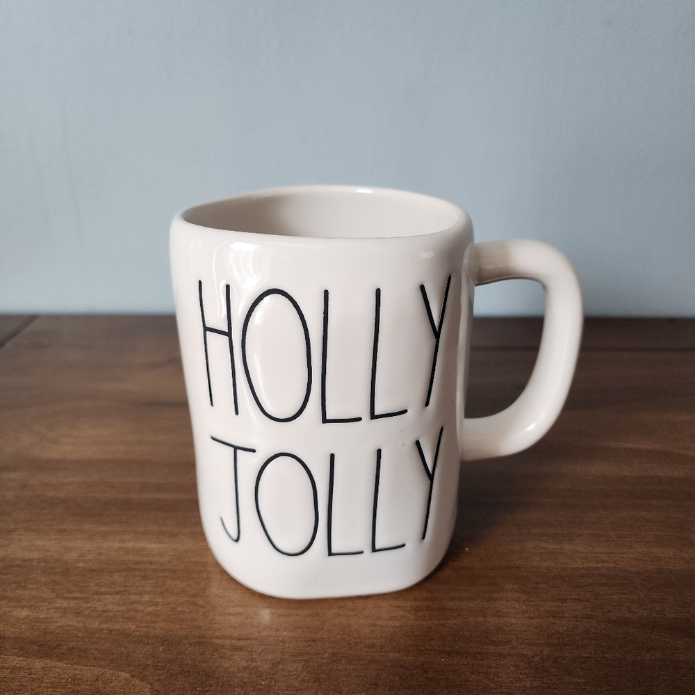 Rae Dunn Double sided Holly‎ Jolly Mug